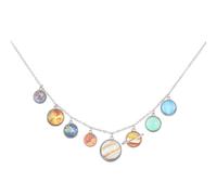 Grdsaw Planet Choker Necklace for Women Universe Galaxy Solar System Space Jewelry Eight Planets Guardian Star Saturn Gifts