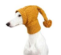 Greabuy （ 1 Piece） Winter Warm Dog Hat, Pet Elastic Knitted with Pompon, Cold Weather Neck Ear Warmer Winter Warm Dog