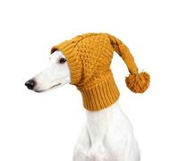 Greabuy （ 1 Piece） Winter Warm Dog Hat, Pet Elastic Knitted with Pompon, Cold Weather Neck Ear Warmer Winter Warm Dog