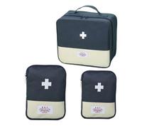 Greabuy 3 Piece Waterproof Travel Medicine Organizers Set with Multiple Compartments in Oxford Fabric for Outdoor and Home Use Medicine Storage Bag