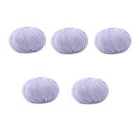 Greabuy 5Roll Knitting Yarn 109.36Yard Per Roll Soft Acrylic Crochet Thread for Sweater Scarves Hat Bag Knitting Crocheting Natural Dye