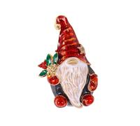 Greabuy Christmas Brooch Pins Santa Brooch Crystal Pin Lovely Christmas Jewelry for Xmases Holiday Party
