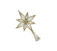 Greabuy Classical Five Point Hollow Star Christmas Tree Toppers Easy Installation Sturdy Metal Structure Metal Christmas Star Decoration for Tree Top