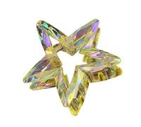 Greabuy Crystal Candy Colored Hair Clip Dazzling Hollowed Out Pointed Star Hair Claw Stylish Elegant Acrylic Barrettes