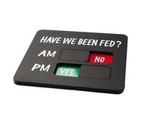 Greabuy Dogs Feeding Reminder Sign with Magnet, Pet Trackers Refrigerator Magnet Feedings Reminder Slider for Fridges Pet Trackers with Have We Been Feds