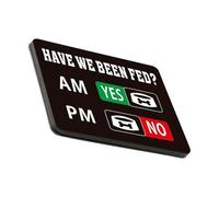 Greabuy Dogs Feeding Reminder Sign with Magnet, Pet Trackers Refrigerator Magnet Feedings Reminder Slider for Fridges Pet Trackers with Have We Been Feds