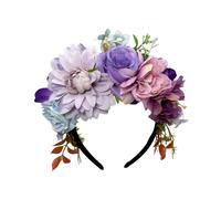 Greabuy Elegant Floral Fabric Headband for Women Natural Styles Hair Accessory Soft Comfortable Hair Band for Parties