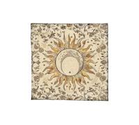 Greabuy Elegant Velvets Tablecloth Portables Divination Mats with Mystical Artwork for Spiritual Meditations and Home Decoration Sun and Tarot Cloth Vintage Divination Cloth