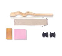 Greabuy Ergonomic Ballet Stretching Device Elastic Stretch Band Wooden Ballet Foot Stretcher Set for Muscle Exercises Dance Equipment