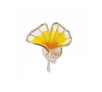 Greabuy Exquisite Vintage Maple Leaf Brooch Pin for Women Fashion Girls Leaf Badge Pin Jewelry with Rhinestones