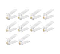 Greabuy Extendable Shoe Rack with Exchangeable Blankets Clear PET Substance Dense Footwear Organization Multiple Layer Shoe Inventory