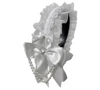Greabuy Fashion Bowknot Hairbands Photo Props Makeup Lace Ruffle Headbands Party Headpiece Fun Headbands for Music