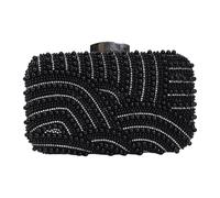 Greabuy Faux Pearls Evening Purse Fashion Embroidery Work Functional Strap Option Shoulder Bag Handbag Wedding Prom Wear Luxury Wedding Purse Bag