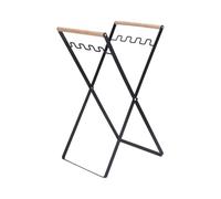 Greabuy Folding Trash Bag Stand Metal Garbage Can Metal Texture Suitable for Picnics Backpacking and Travel Trash Bag Holder