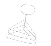 Greabuy Fringe Chain Open Bangle Elegant Adjustable Arm Cuff for Women Daily Wear Or Special
