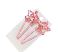 Greabuy Girls Hair Clip Glittering Women Kid Hairgrips Adorkable Headdress Barrettes Heart Shape Sweet 2000s Girls