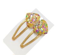 Greabuy Girls Hair Clip Glittering Women Kid Hairgrips Adorkable Headdress Barrettes Heart Shape Sweet 2000s Girls