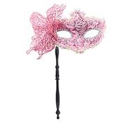 Greabuy Halloween Party with Holding Stick Pretty Masquerade Half Face Butterfly Evening