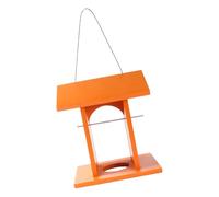 Greabuy Hanging Wooden Bird Waterer Double Bowl House Shape Decorative Outdoor for Garden Yard Balconies Weatherproof Outdoor Bird Bath