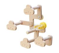 Greabuy Interactively Parrots Play Stand Using Cotton Rope for Climbing and Flying Exercises on a Natural Wood Gym Environment Cotton Rope for Climbing and Flying Exercises on a Natural Wood Gym