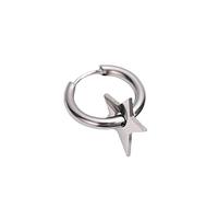Greabuy Irregular Star Earring for Women Retro Cool Inverted Triangle-Charm Aesthetic Hoop Earring Korean