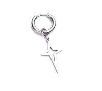 Greabuy Irregular Star Earring for Women Retro Cool Inverted Triangle-Charm Aesthetic Hoop Earring Korean