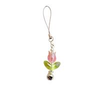 Greabuy Key Chains for Women, Tulips Flower Pendant Phone Straps Lanyard Pocket Keychain Strap Backpack Charm Car Key Decoration Chain
