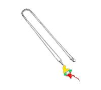 Greabuy Lightweight and Comfortable Stainless Steel Necklace Elegant Gift with Artistic Drip Oil Detailing Southeast Asia Inspired Jewelry