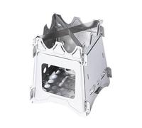 Greabuy Metal Wood Burning Stove Folding Pocket Cooking Burners Backpacking Furnaces Outdoor Camping Picnics Cookware Backpacking