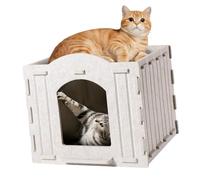 Greabuy Modern Puss Cave Constructed of Recycled Perceived Substance Strong Plateau Architecture Against Shedding Face for Fun Animals Compact Extension Plateau Perceived Puss Bed