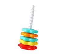 Greabuy Not Pinch Rotating Colorful Stacking Toy Practical Educational Game for Kids Motor Coordination and Development Rotating Colorful Tower Educational Toy