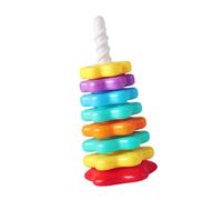 Greabuy Not Pinch Rotating Colorful Stacking Toy Practical Educational Game for Kids Motor Coordination and Development Rotating Colorful Tower Educational Toy