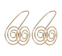 Greabuy Open Helical Copper Hand Jewelry Handcrafted Adjustable Rings Metal Texture for Grounding Spiritual Practice Helical Copper Rings