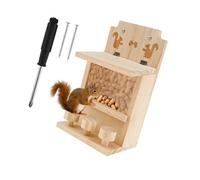 Greabuy Oversized Nut Feeder for Small Animals Reinforced Hinges and Elevated Platform for Secure Garden Installation Outdoor Feeding Station