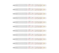 Greabuy Pack of 12 Noise-Free Clicks Gel Pen Fast Dry Inks 0.5mm for Professional Writing Exams Comfortable Handle Quick-drying Push-button Gel Pen for Practice
