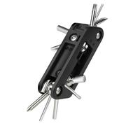 Greabuy Portable 10 in 1 Bicycles Multifunction Tool Folding Hexagonal Spokes Wrench Space Saving Mountain Bike Screwdriver Bicycles Multifunction