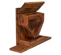 Greabuy Premium Wooden Squirrels Feeders Outdoor Hanging Pet Food Storage Durability Viewing Window Food Storage Durability Feeders