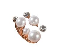 Greabuy Punk Alloy Two Hands Than Heart Gothic Love Heart Gesture Hands Zircon Crossed for Halloween