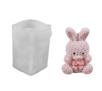 Greabuy Rose Hare Bear Silicone Mold Valentine ' s Day Silicone for Making Soap Chocolate Home Decoration Rose Hare Bear