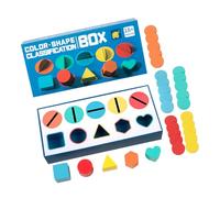 Greabuy ' S Classification Set to Improve Hand-Eye Coordination Shape Recognition Wooden Kids Shape Pairing Color Sorting Game