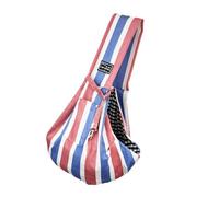 Greabuy Secure Pet with Ergonomic Panel Interior Fashionable Striped Pattern Travel Companion for Small Animals Striped Travel Bag