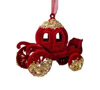 Greabuy Shatterproof Velvety Sequins Deer/Snowflake/Butterfly Christmas Ornament for Tree Mantels Window Decoration Christmas Decorations Wine Red Bowknot