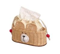 Greabuy Simple Fiber Tissue Box Solution Fun Animal Figure Space Efficient Home Essential for Bathroom Countertop Lovely Bear Design Tissue Dispenser