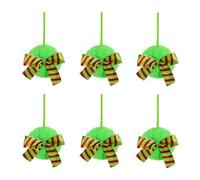 Greabuy Soft Faux Hair Christmas Tree Garnishes Soft Fruit Poms with Candy Bend for Artisanal Vacation Gathering Deck Appropriate Holiday Deck