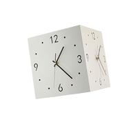Greabuy Square Double Sided Corner Clock with Light Decorative for Bedroom Living Room Hallway Battery Operated Silents Wall Clocks