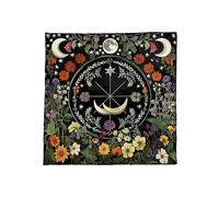 Greabuy Square Shape Pendulums Divinations Mat Tablecloth Board Game Card Pad Tarots Table Cloth Mysterious Board Game Mat Reading Cloth