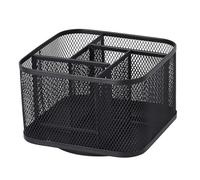 Greabuy Stylish Interconnected Section Storage Metal Desk Planner Modern Desk Accessories for Easy Access to Stored Things Rotating Makeup Brush Owner