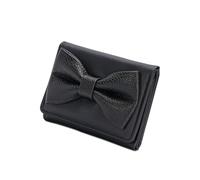 Greabuy Sweet Bows Wallet Korean Styles Short Purse Card Case PU Leather Coin Purse Trifold Wallet with Card Holder for Daily Pu Leather Change Bows Korean Styles with Holder