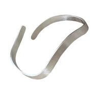 Greabuy Unique Fluctuation Texture Unconfined Bronze Bangle Modifiable Plan Flexible Jewelry for Women Men Modern Fluctuation Bangle