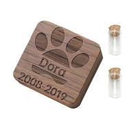 Greabuy Wooden Pet Hair Keepsakes Box User Friendly Component for Preserving Cherished Memory of Hair Keepsakes Box